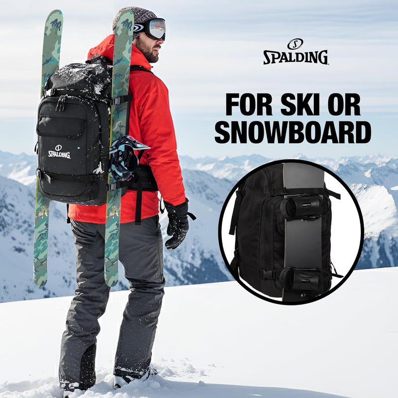 SPALDING Ski Boot Bag Backpack | 50L Waterproof Skiing and Snowboarding Travel Bag for Skis Snowboard Helmet Boots & Sports Gear Equipment | Gift for Men and Women - Image 5